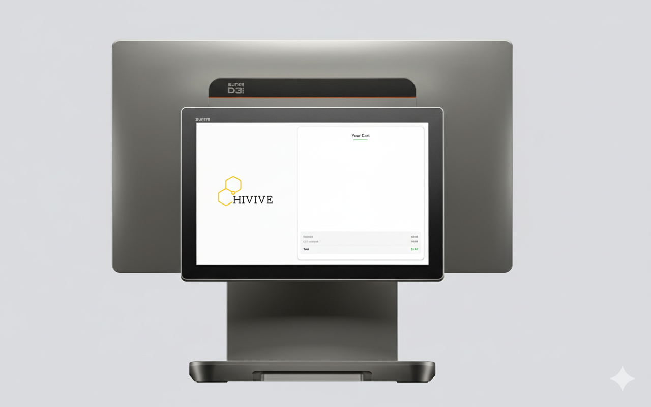 Hivive Android Dual Screen POS System 15.6" + 10" Tap to Pay