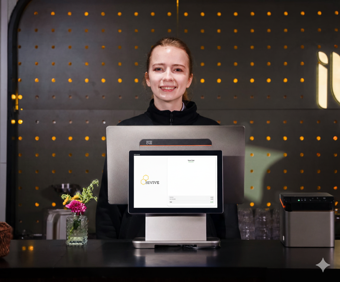 Hivive Android Dual Screen POS System 15.6" + 10" Tap to Pay