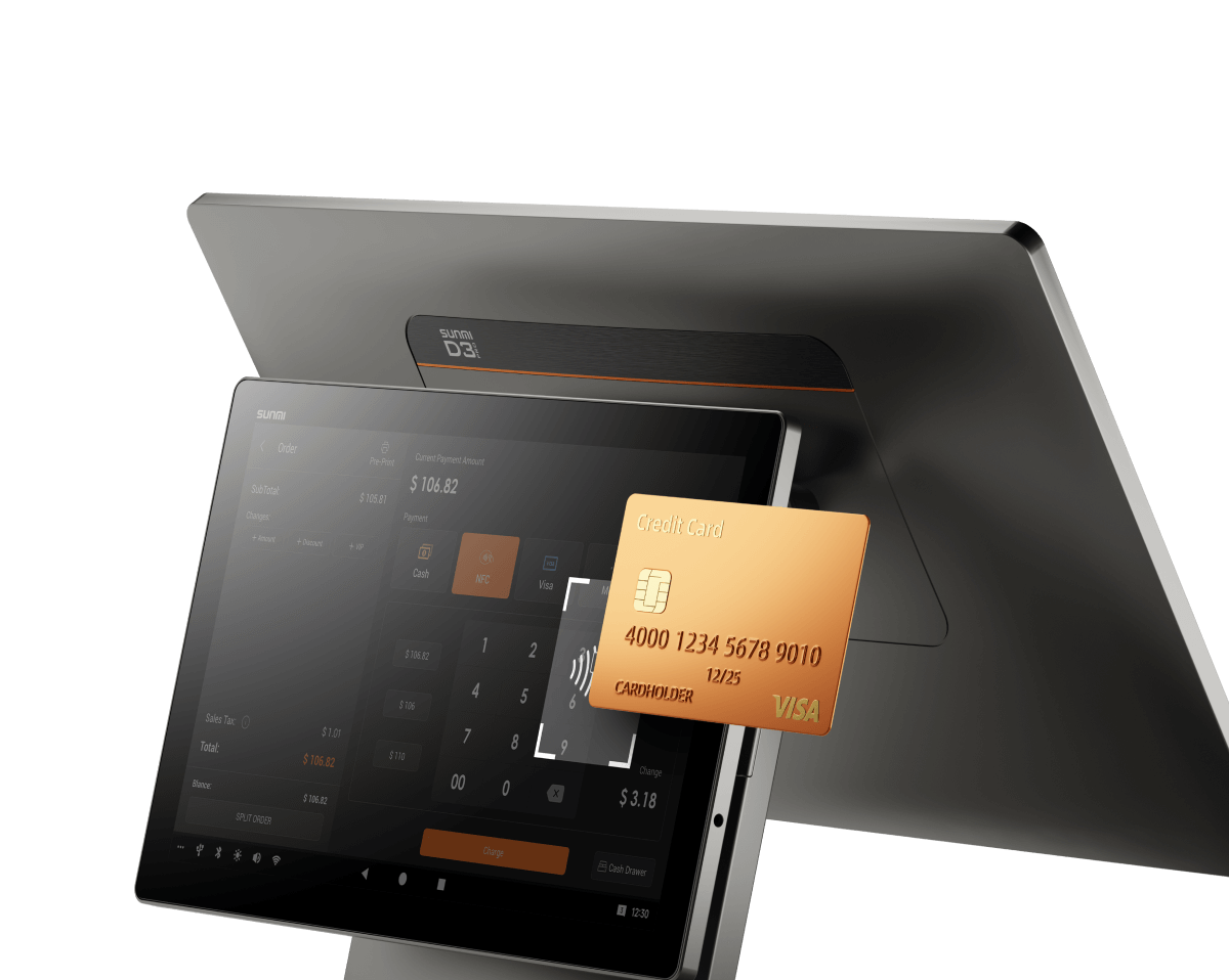 Hivive Android Dual Screen POS System 15.6" + 10" Tap to Pay